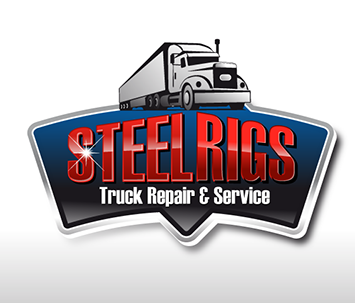 professionally designed trailer truck 3D icon for repair shop logo